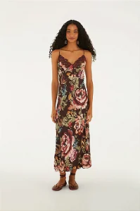 FARM VESTIDO ALCINHAS ESTAMPADO FLORAL CLASSICO