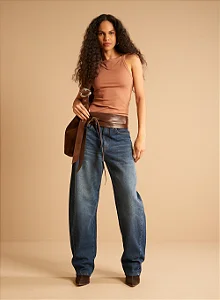 FORUM CALCA JEANS BARREL INDIGO