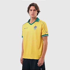 CHAMPION SOCCER JERSEY POLO WORLD CUP YELLOW GOLD