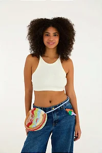 FARM TOP ETC RIBANA OFF WHITE