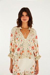 FARM BATA ESTAMPADA RECANTO DE FLOR