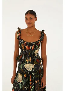 FARM BLUSA ESTAMPADA FAUNA NOTURNA