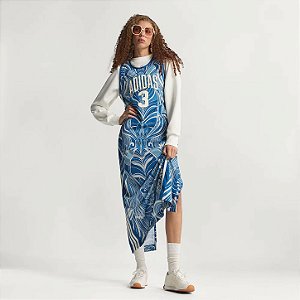 ADIDAS ORIGINALS VESTIDO ADIDAS X FARM RIO PREMIUM NATURE LACE BLUE