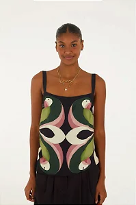 FARM BLUSA ESTAMPADA ARARA DE FLOR