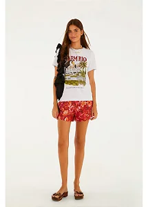 FARM SHORT ESTAMPADO FLORABELA ROSA