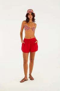 FARM SHORT CRINKLE PRAIA VERMELHO AMAPOLA