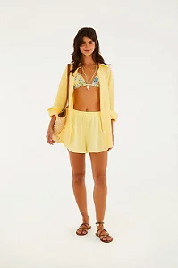 FARM SHORT CRINKLE PRAIA AMARELO NECTAR