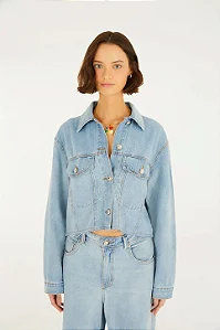 FARM JAQUETA JEANS CROPPED