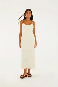 FARM VESTIDO LONGO TEXTURA OFF WHITE