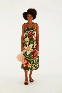 FARM VESTIDO MIDI SONHO DE FLOR