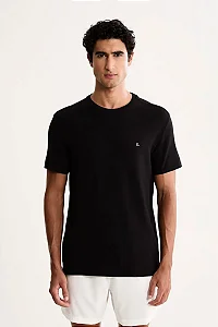FOXTON TSHIRT PIQUET LOGO PRETA