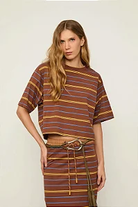 ANIMALE TSHIRT FIO TINTO MARROM