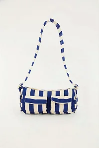 FARM ETC BOLSA BAGUETE LISTRA AZUL CARDUME SONHADOR