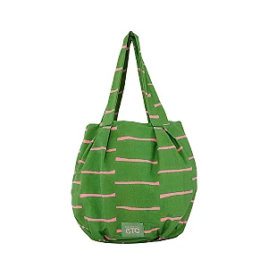 FARM ETC BOLSA SHOP BAG LISTRAS SALTADAS VERDE