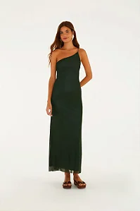 FARM VESTIDO LONGO OMBRO SO VERDE