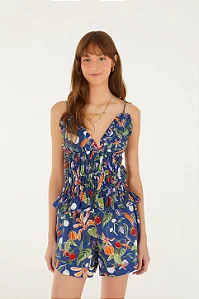 FARM BLUSA LASTEX ESTAMPADA LEGUMES