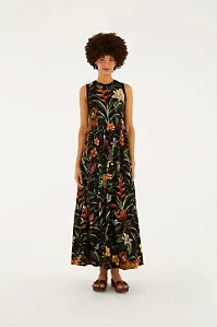 FARM VESTIDO MARIAS ESTAMPADO FAUNA NOTURNA
