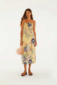 FARM VESTIDO ALCINHAS ESTAMPADO FLORAL LENI