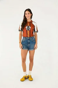 FARM SHORT BARRA DOBRADA JEANS ESCURO