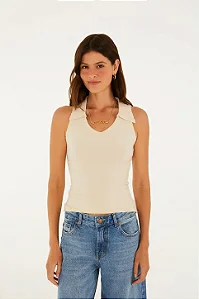 FARM BLUSA GOLA POLO TRICOT