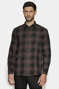 ARAMIS CAMISA REGULAR FLANELA XADREZ SHADOW CAFE COM PRETO