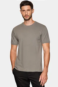 ARAMIS CAMISETA MANGA CURTA PIQUET GOLA JACQUARD GRISS