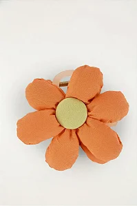 FARM ETC PRESILHA DE CABELO PUFFER FLOR LARANJA