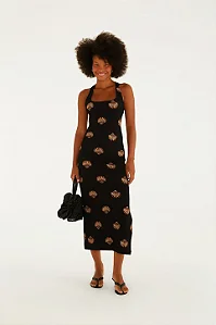 FARM VESTIDO MIDI ESTAMPADO CONCHITA