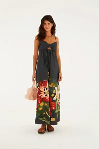FARM VESTIDO LONGO ALCINHA ESTAMPADO FLORAL BELO