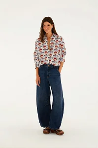 FARM CALCA JEANS BARREL KARINA
