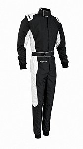 Macacão Kart SinRace S2 - Preto/Branco
