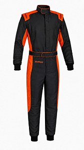 Macacão Kart SinRace S2 - Preto/Laranja