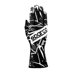 LUVA KART SPARCO K-ROOKIE - PRETO / BRANCO