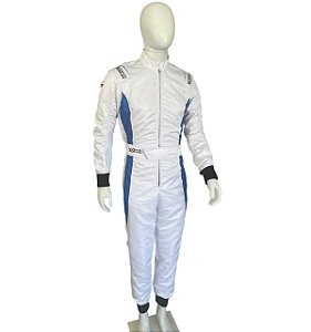 MACACÃO KART SPARCO SINRACE SS1 - BRANCO/AZUL