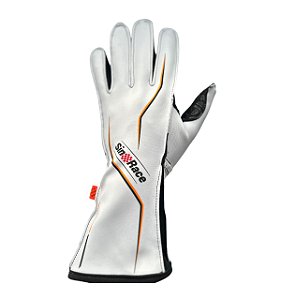 LUVA KART SINRACE S1 - BRANCO/LARANJA