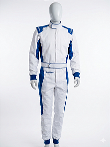 Macacão Kart SinRace S2 - Branco/Azul