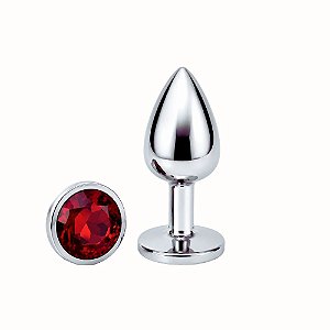 Plug Prazer Anal Tamanho P em Metal - Plug Anal Cromado