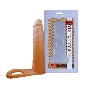 Anel Companheiro com Pênis de Borracha 16x3,8cm – Estímulo Intenso e Conexão Profunda a Dois