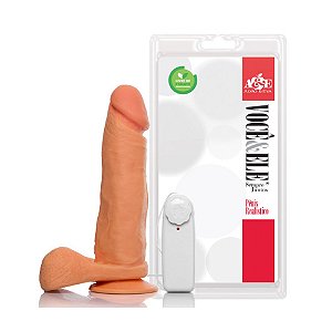 Desperte Prazer Profundo com o Pênis Vibratório 20x4,5cm – Escroto Realista e Vibrações Poderosas