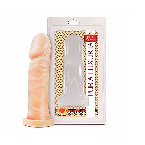 Pênis Realístico com Base Borracha Maciça 15,3x4cm – Estímulo Real com Apoio e Segurança