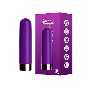 Cápsula Vibratória Recarregável com 10 Modos de Vibração - Roxa