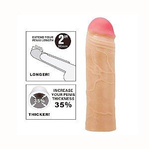 Capa Peniana Realística com Extensor – Mais Volume e Prazer