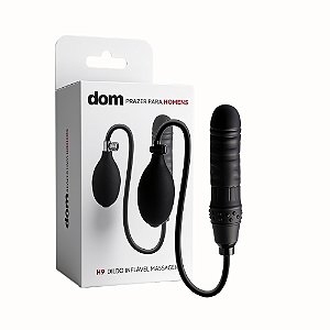 Plug Anal Inflável Dom 4,5x14cm em Silicone com Bomba Manual