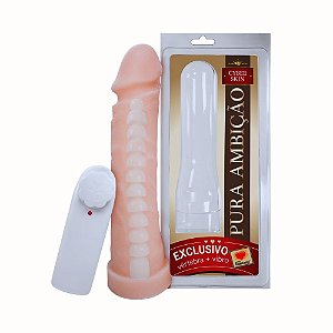 Prótese Realista CyberSkin com Vértebra e Vibro 18x4,5cm – Realismo, Ajuste e Intensidade no Prazer