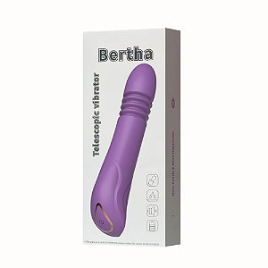 Vibrador Bertha Ponto G com Vai e Vem Recarregável – 10 Vibrações e 3 Modos de Movimento