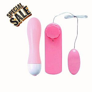 Kit Estimulador Feminino com Vibrador Ponto G + Cápsula Bullet – Estímulo Interno e Externo
