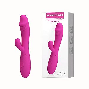 Vibrador Recarregável com Glande e Estimulador | 30 Vibrações Duplas e Controle Total