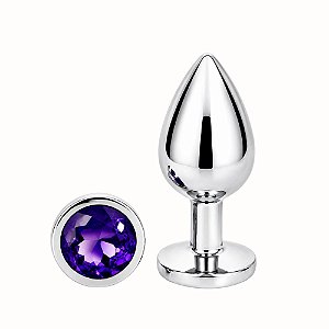 Plug Anal de Luxo em Metal Tamanho M | Design Anatômico e Acabamento Premium