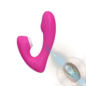 Estimulador Clitoriano Recarregável com Penetrador Ponto G e Controle Remoto