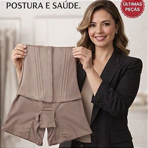 Bermuda Abdominal Redutora Bio Shape Love Secret com Compressão e Barbatanas